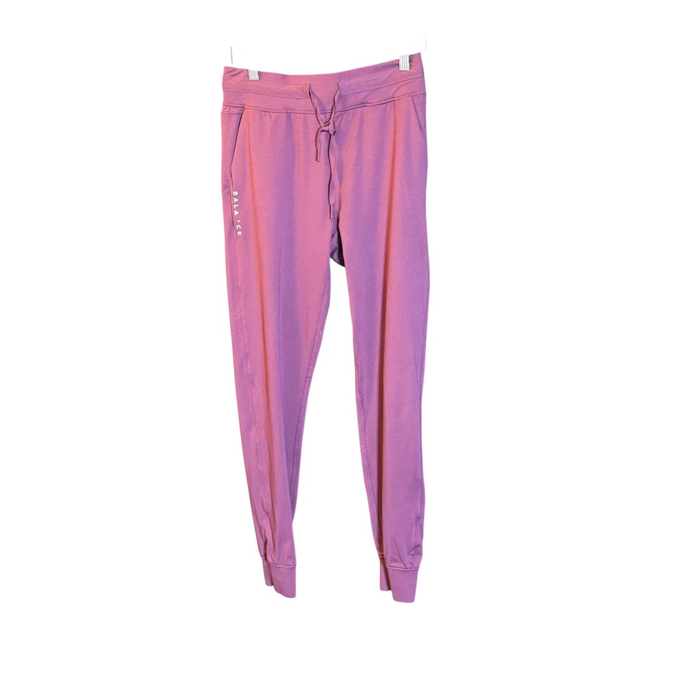 Balance Athletica Women Large Purple Jogger Sweatpants Drawstring Pockets Active